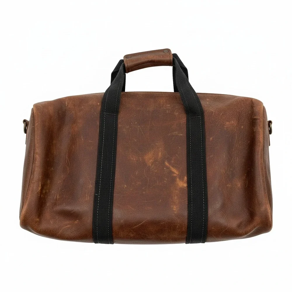 Tucson Leather Co Brown Leather Duffle Bag | OS, USA-made